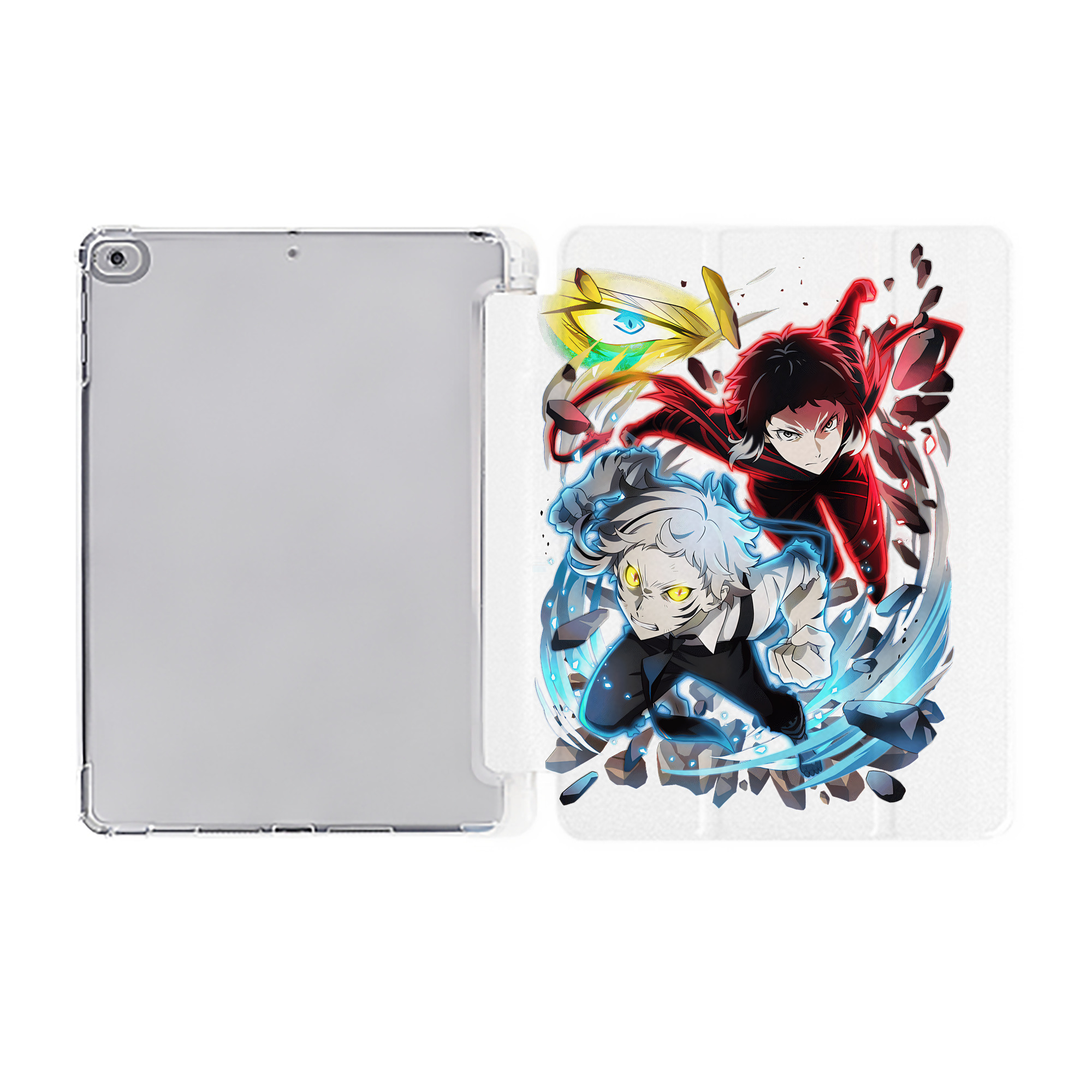 （画像用） 文豪ストレイドッグス Bungo Stray Dogs IPad ケース ペン収納付き 三つ折りスタンド PUレザー×シリコン 対応機種9.5/10.5/10.9インチ